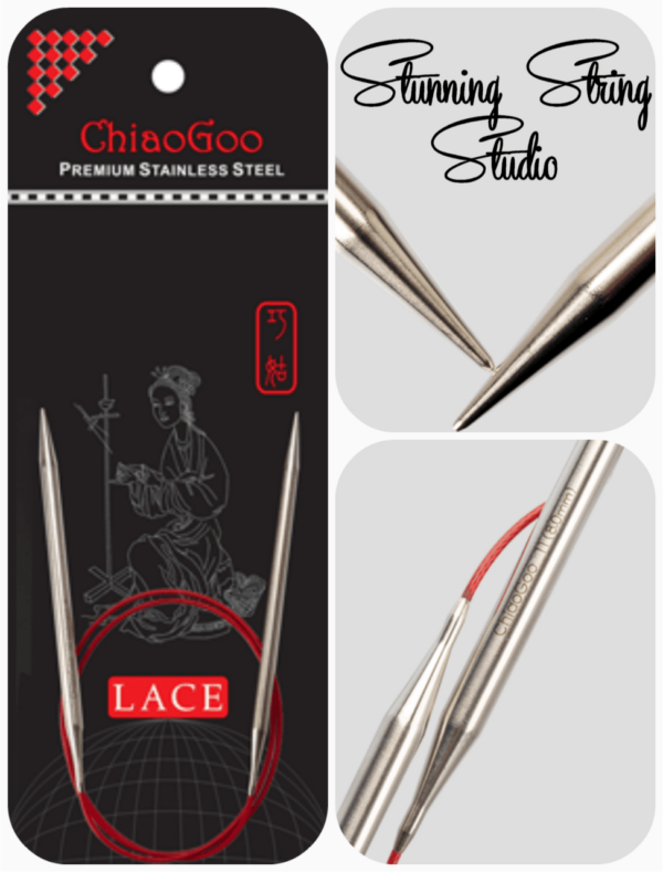 Chiaogoo Red Lace Circular Needles