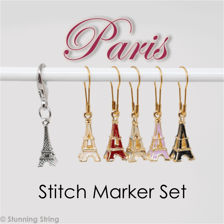 Eiffel Tower Stitch Marker Set