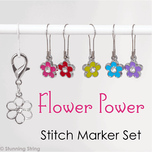 Flower Power Stitch Marker Set