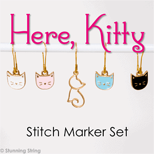 Here, Kitty - Stitch Marker Set