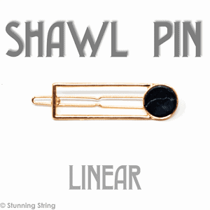Linear Marble Shawl Pin