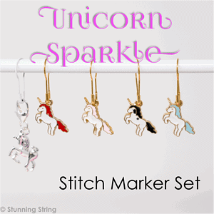 Unicorn Sparkle Stitch Marker Set