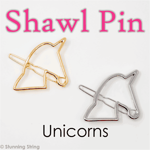 Unicorn Head Shawl Pin