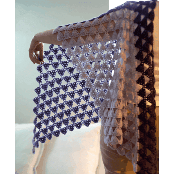 Eulerian Triangles Shawl Kit - Crochet