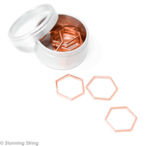 NEW Rose Gold Hex Stitch Markers