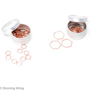 NEW Rose Gold Hex Stitch Markers