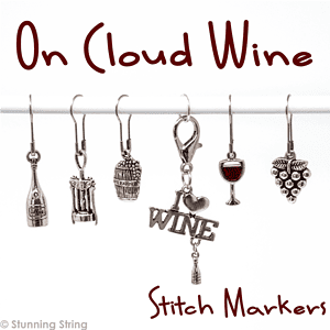 On Cloud Wine Stitch Marker Set