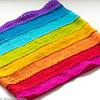 knitted beach rainbow cowl pattern