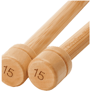 9" (23cm) Chiaogoo Bamboo Straight Needles - Natural - Image 3